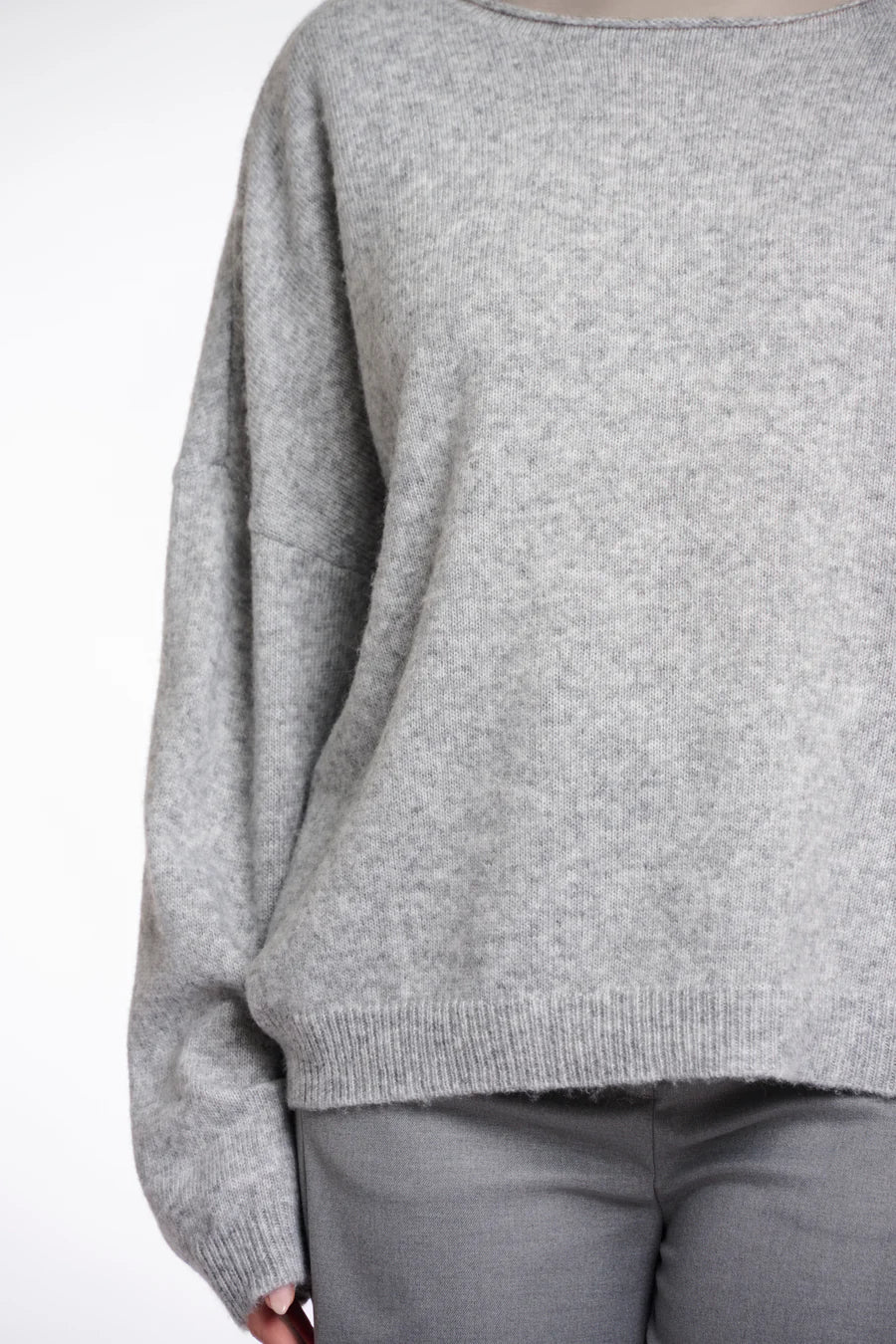 Lemmis Sweater by Rino & Pelle in Light Grey Melange
