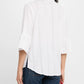 Florrie Ruffle Sleeve Henley Tunic by Johnny Was in White