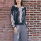 Kayla Brushstroke Top by Wild Cosmos in Black / Vanilla