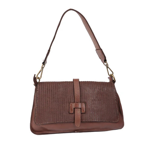 Sophie Shoulder Bag by Verdipelle in Brown