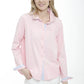 Button Down Collar Top by InCashmere in Pink