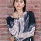 Kayla Brushstroke Top by Wild Cosmos in Black / Vanilla