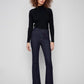 Bootcut Leg 5 Pocket Stretch Denim by Charlie B in Deep Blue