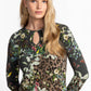 The Janie Favorite Keyhole Top by Johnny Was in Ash Bird