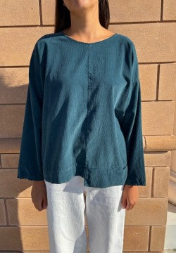 Cord Top by SAGA in Teal