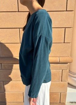 Cord Top by SAGA in Teal