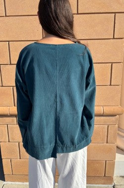 Cord Top by SAGA in Teal