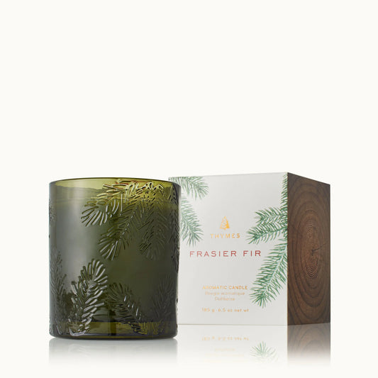 Molded Green Glass Frasier Fir Poured Candle by Thymes