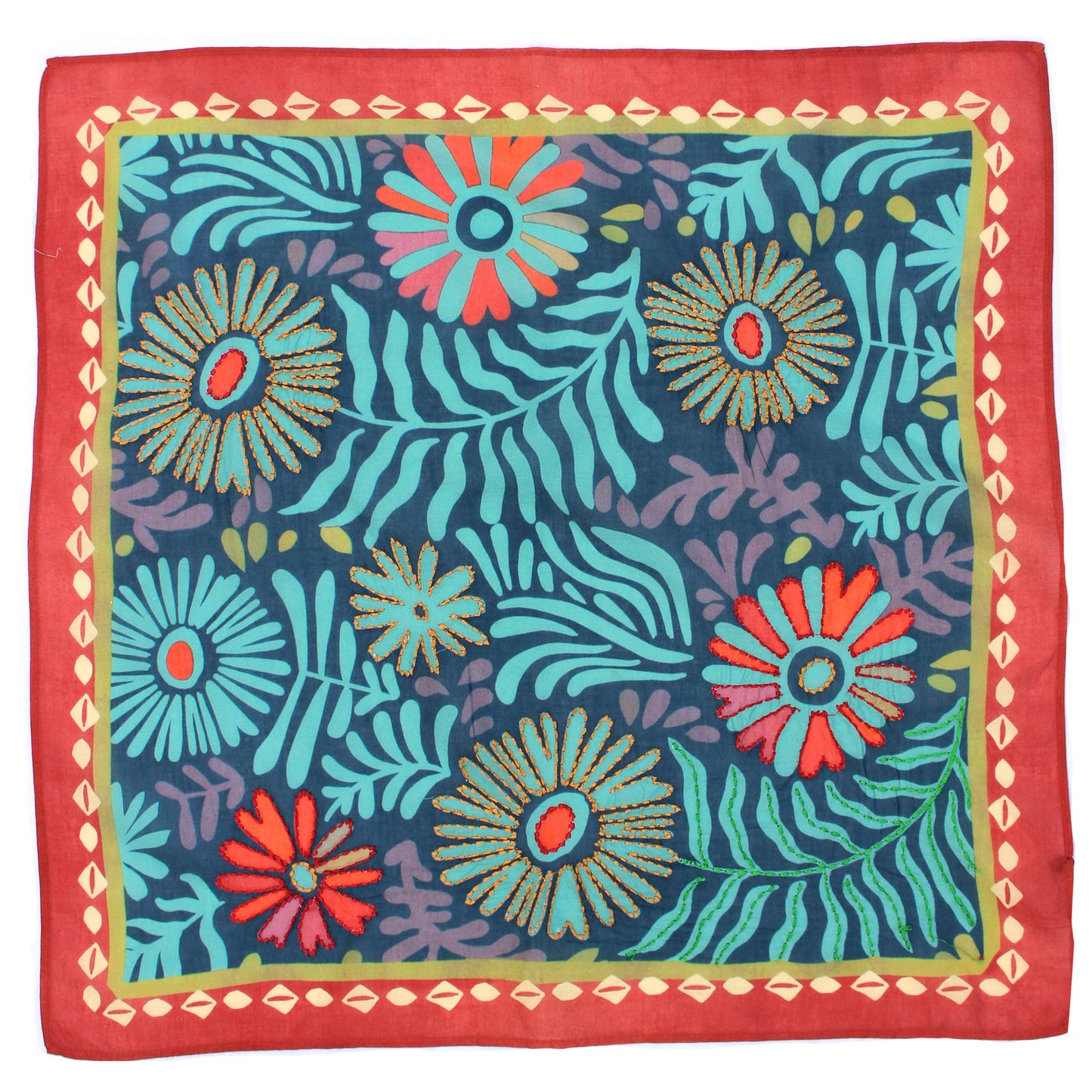 Scarf by Vismaya Scarves in Teal Blue