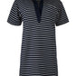 Daphne Short Sleeve Fold Dress by Kut from the Kloth in Navy/Ivory