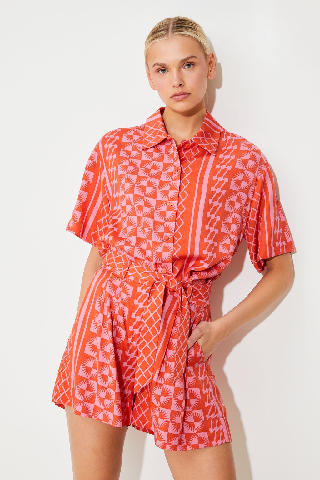 Luz Top by Suncoo in Geranium