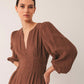 Crepe Cotton Dress by Indi & Cold in Tabacco