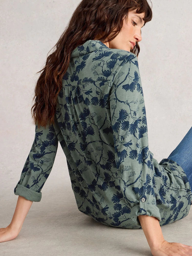 Annie Longline Shirt by White Stuff in Green
