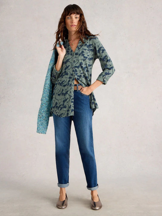 Annie Longline Shirt by White Stuff in Green