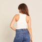 Ribbed Racerback Tank by Boody in White