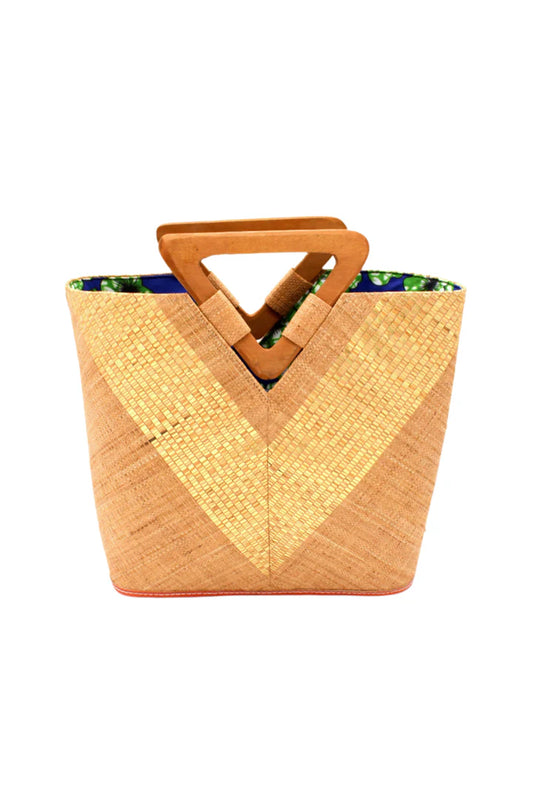 Zuki Wynwood Straw Handbag w/Metallic Detailing by Shebobo in Cappuccino