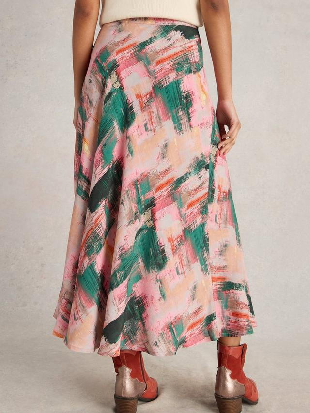 Hope Bias Cut Maxi Skirt by White Stuff in Pink
