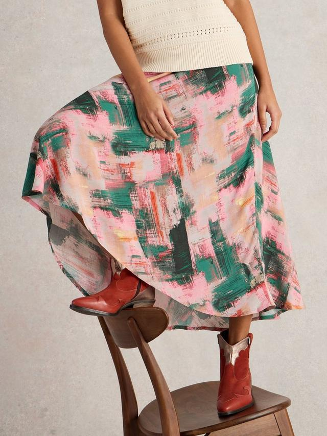 Hope Bias Cut Maxi Skirt by White Stuff in Pink