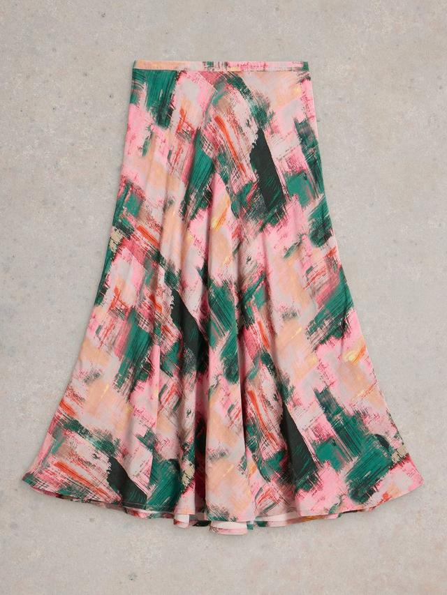 Hope Bias Cut Maxi Skirt by White Stuff in Pink
