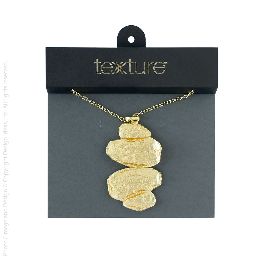 Kurva Necklace by Texture in Gold