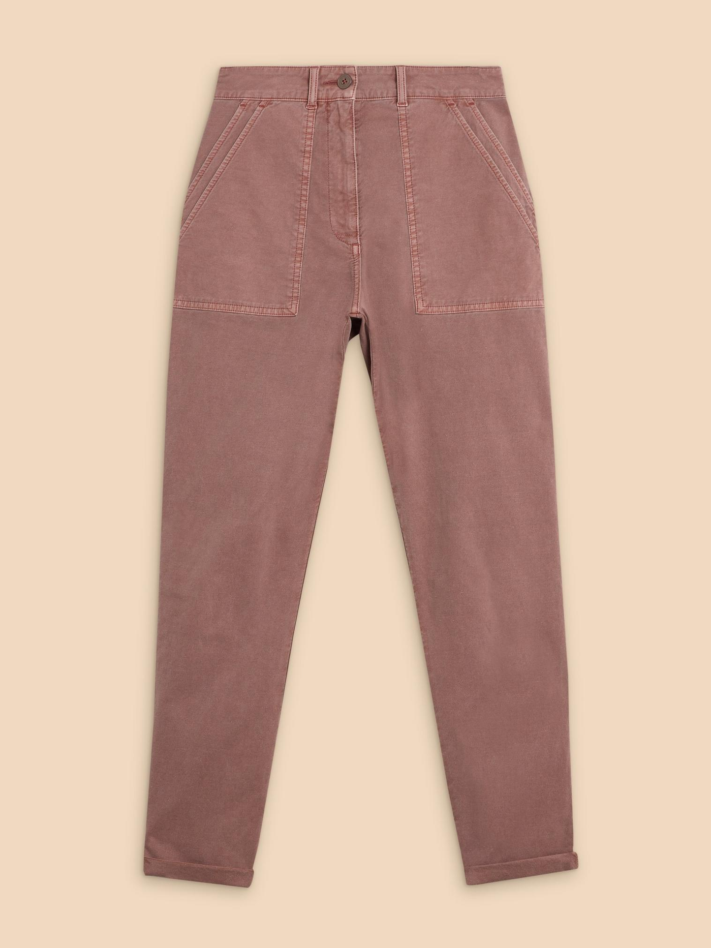 Twister Chino Trouser by White Stuff in Dusty Pink