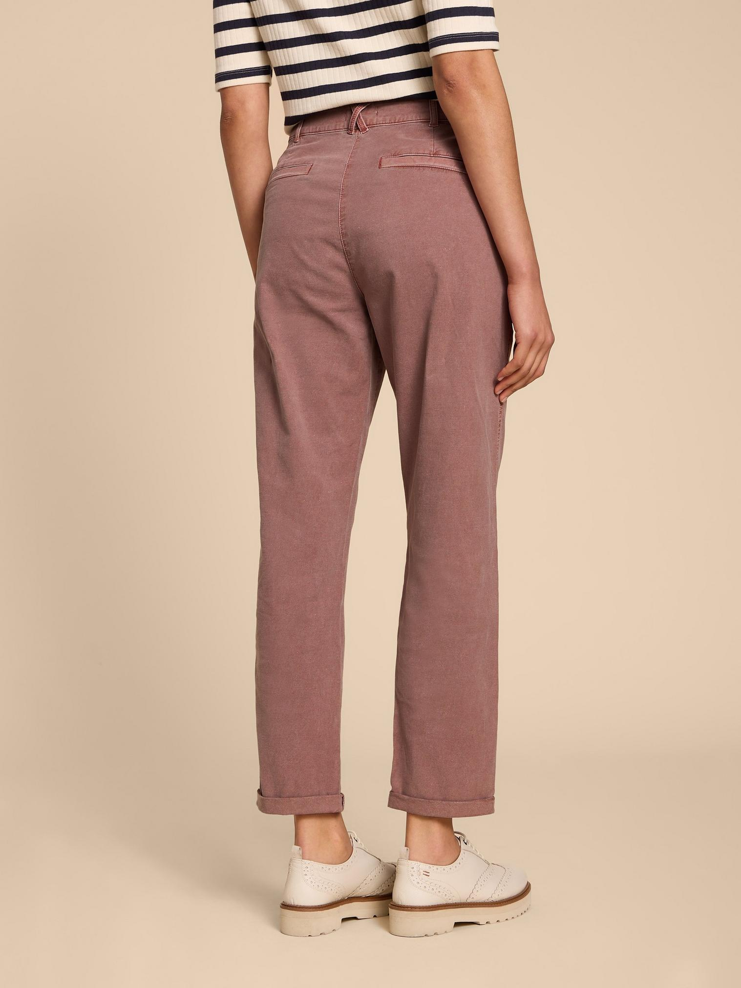 Twister Chino Trouser by White Stuff in Dusty Pink