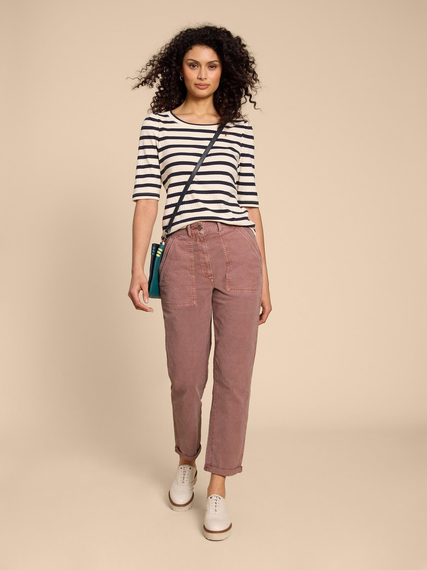 Twister Chino Trouser by White Stuff in Dusty Pink