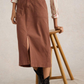 Maren Midi Skirt by White Stuff in Dark Tan