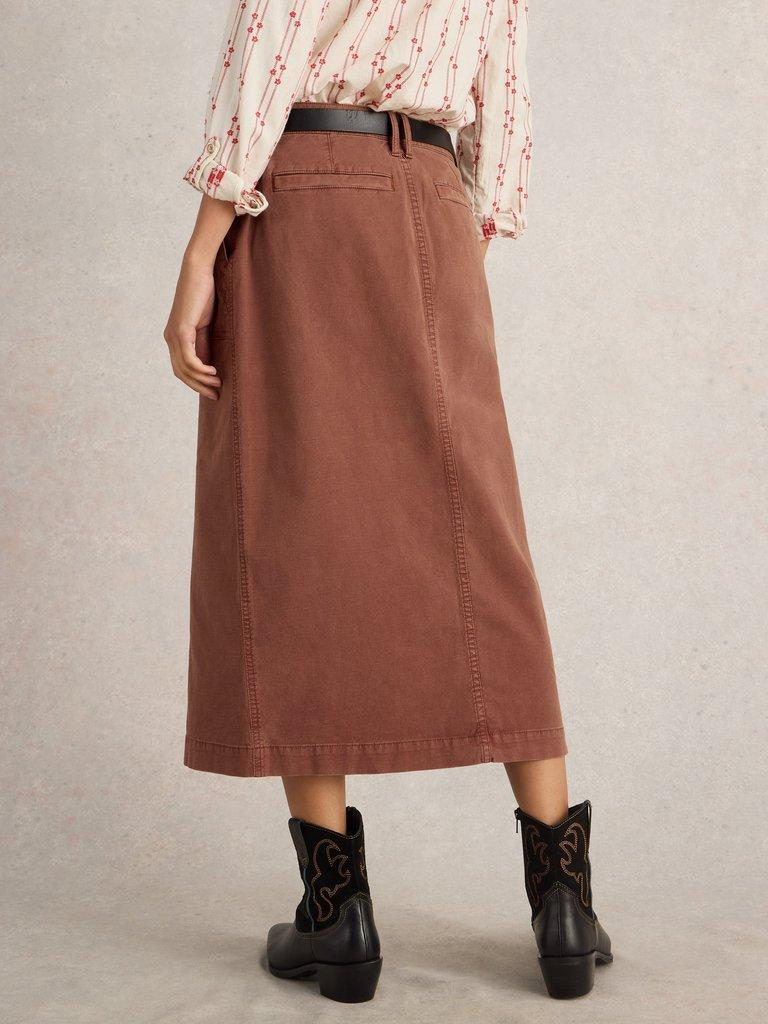 Maren Midi Skirt by White Stuff in Dark Tan
