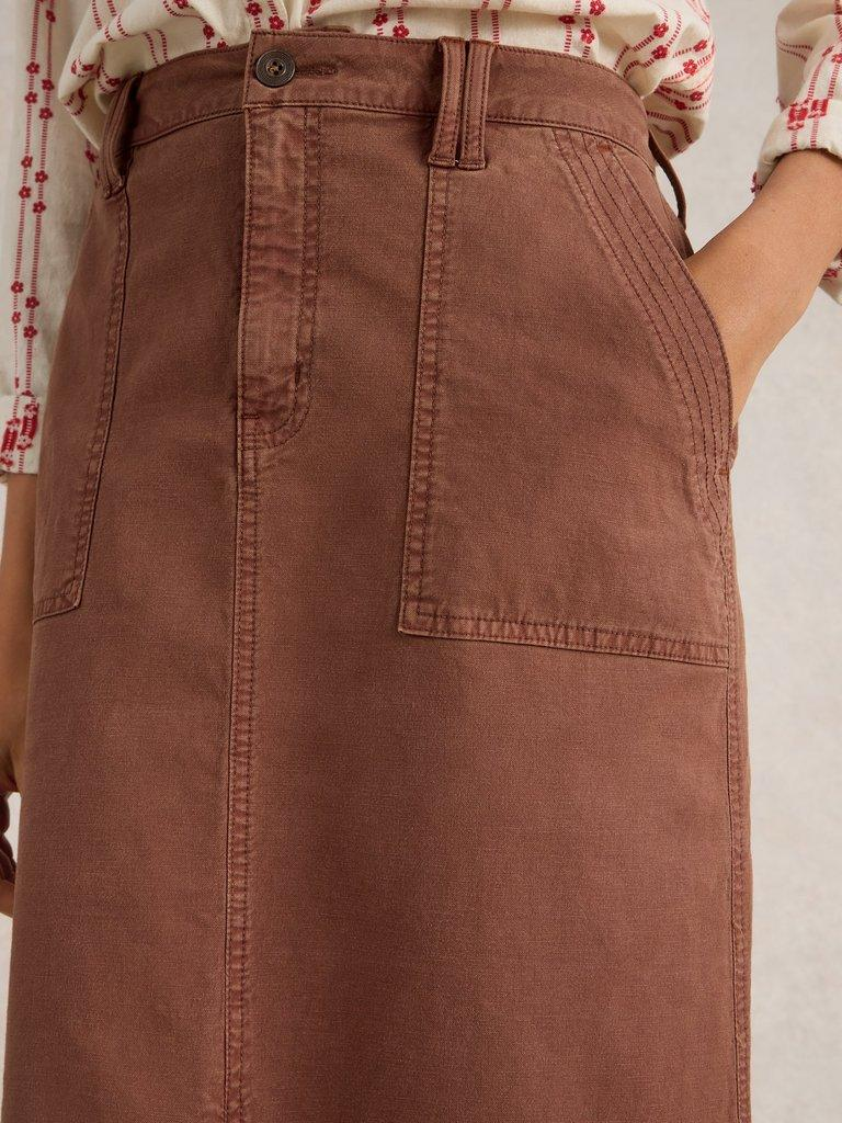 Maren Midi Skirt by White Stuff in Dark Tan