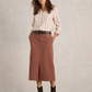 Maren Midi Skirt by White Stuff in Dark Tan