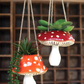 Set of 2 Ceramic Toadstool Hanging Planters by Kalalou