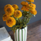 Bundle of 7 Artificial Mustard Ball Dahlias by Kalalou