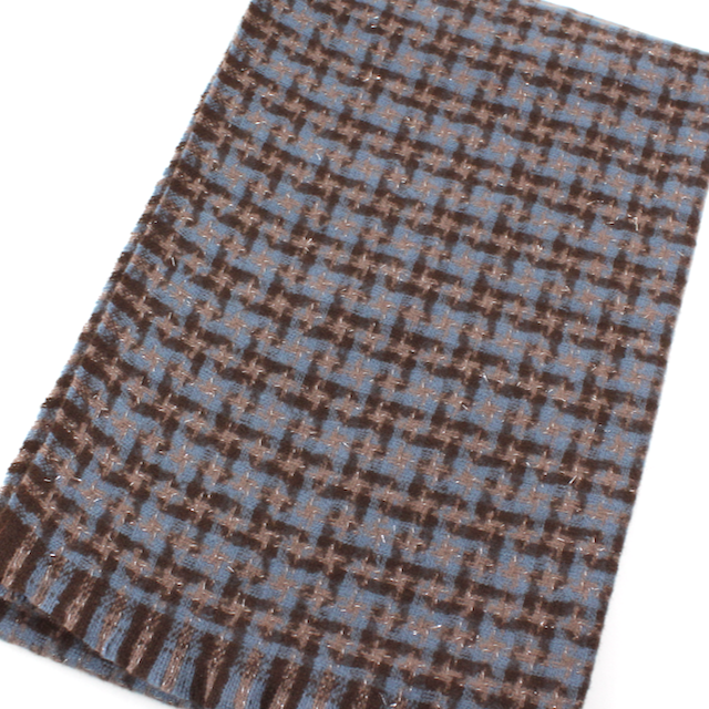 Winter Puzzle Scarf by Pretty Persuasions in Grey Purple