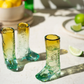 Recycled Glass Boot Shot Glass by Kalalou in Amber