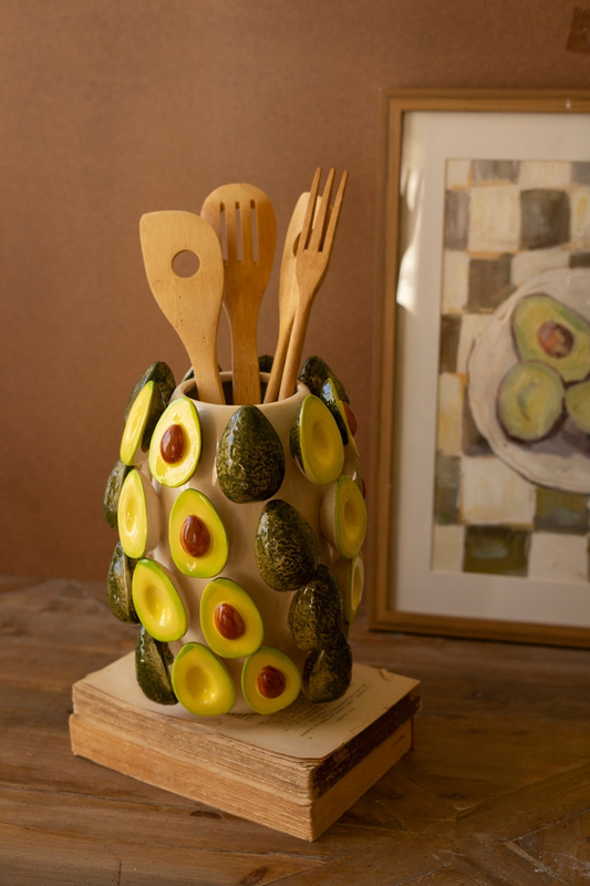 Ceramic Produce Vase (Avocados) by Kalalou