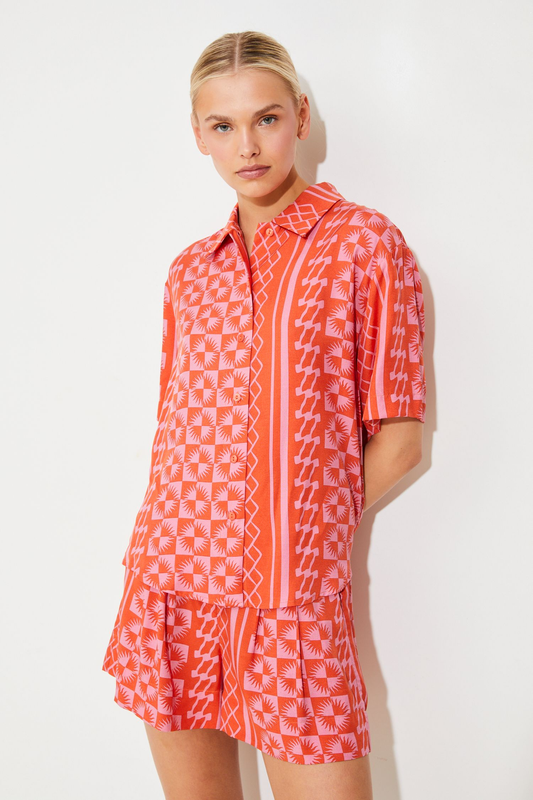 Luz Top by Suncoo in Geranium