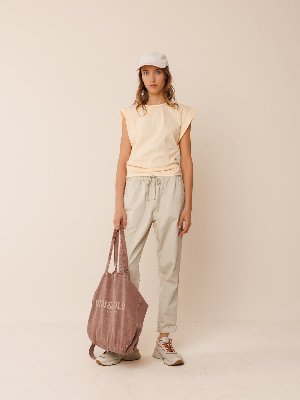 Organic Cotton Shopper Bag by Indi & Cold in Malva
